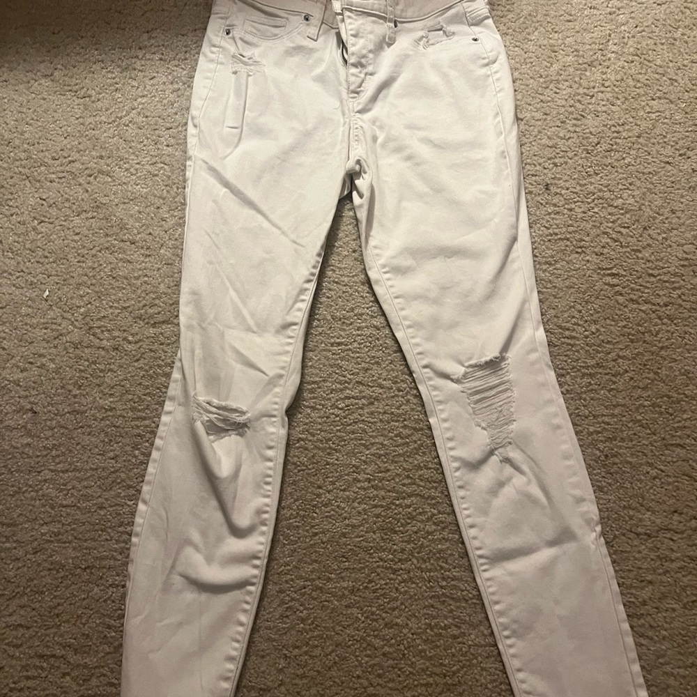 White Universal Thread Ripped Jeans